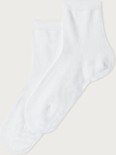 Calzedonia Calze Corte in Cotone da bambini Unisex Bianco 37-39