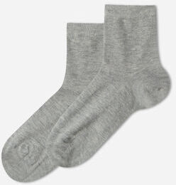 Calzedonia Calze Corte in Cotone da bambini Unisex Grigio 37-39