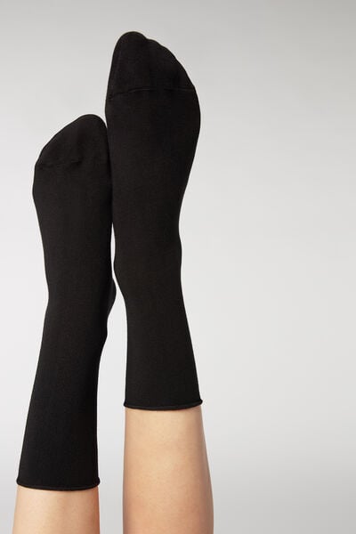 Calzedonia Calze Corte con Cashmere Donna Nero 39-41