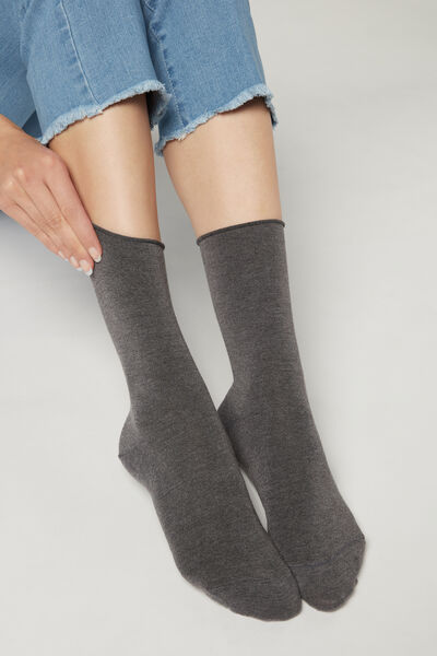 Calzedonia Calze Corte con Cashmere Donna Grigio 36-38