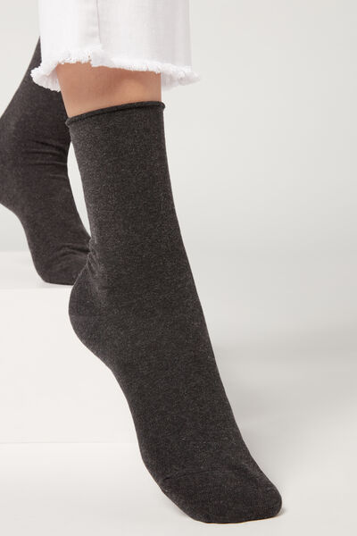 Calzedonia Calze Corte con Cashmere Donna Grigio 36-38