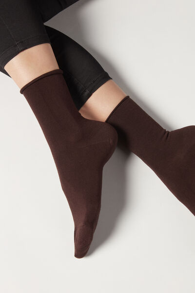 Calzedonia Calze Corte con Cashmere Donna Marrone 36-38