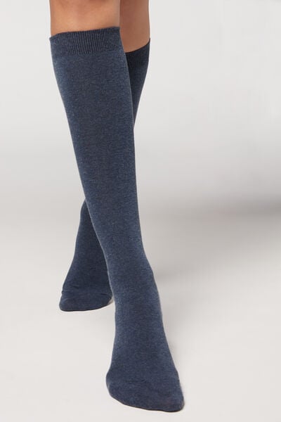 Calzedonia Calze Lunghe con Cashmere Donna Blu 39-41