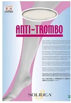 SOLIDEA Anti Trombo Calza Compressiva Anti Trombosi Colore Bianco Taglia L