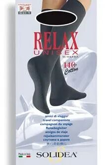 SOLIDEA Relax Unisex 140 DEN Gambaletto Compressivo Colore Nero Taglia 4