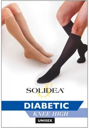 Solidea Diabetic Knee-High Gambaletto Compressivo Colore Bianco Taglia 3 L