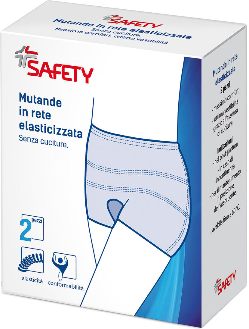 SAFETY Mutande In Rete Elasticizzata 2 Pezzi M