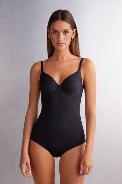 Intimissimi Body Francesca in Microfibra Ultralight Donna Nero Taglia 2C