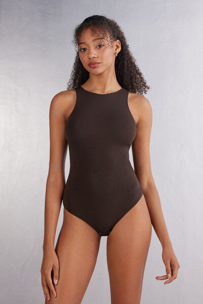 Intimissimi Body Spalla Larga in Fresh Bamboo Donna Marrone Taglia M