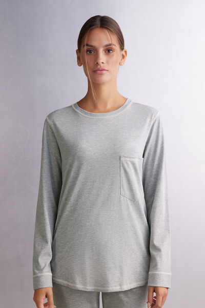 Intimissimi Maglia Manica Lunga in Cotone Superior Donna Grigio Taglia M