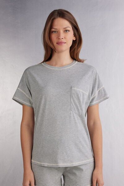 Intimissimi Maglia Manica Corta in Cotone Superior Donna Grigio Taglia L