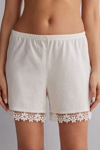 Intimissimi Pantaloncino in Cotone Ultrafresh Romance Yourself Donna Bianco Taglia L