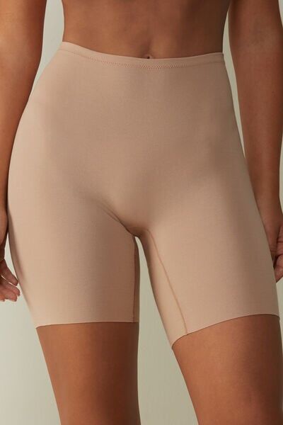 Intimissimi Pantaloncino Senza Cuciture in Cotone Taglio vivo Donna Naturale Taglia L