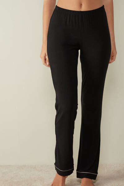 Intimissimi Pantalone Lungo in Micromodal Donna Nero Taglia S