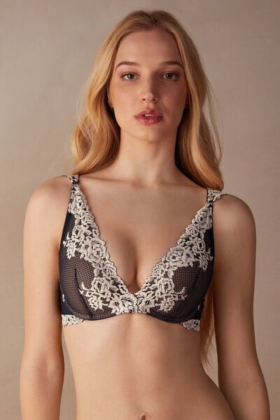 Intimissimi Reggiseno a Balconcino Giorgia Pretty Flowers Donna Blu Taglia 2C