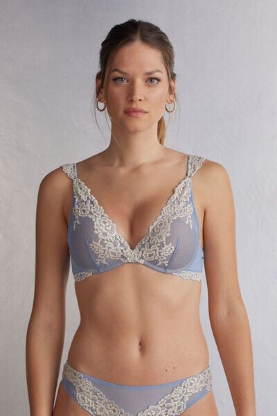 Intimissimi Reggiseno a Balconcino Giorgia Pretty Flowers Donna Azzurro Taglia 1C