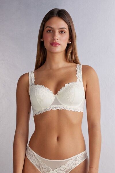 Intimissimi Reggiseno a Balconcino Sofia in Pretty Flowers Donna Avorio Taglia 3B