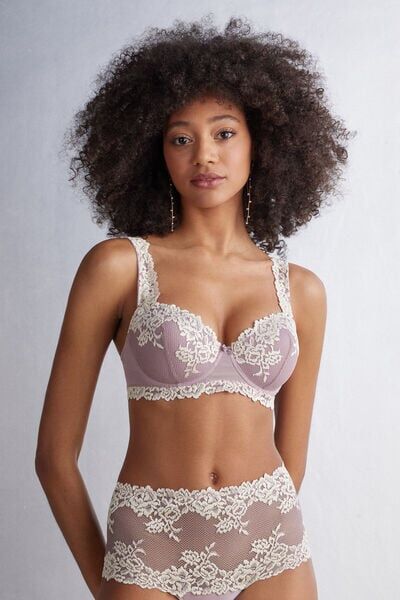 Intimissimi Reggiseno a Balconcino Sofia in Pretty Flowers Donna Viola Taglia 6C