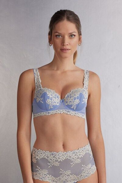 Intimissimi Reggiseno a Balconcino Sofia in Pretty Flowers Donna Azzurro Taglia 2C