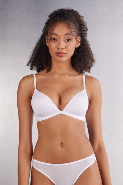 Intimissimi Reggiseno a Triangolo Tiziana in Microfibra Ultralight Donna Bianco Taglia 1B