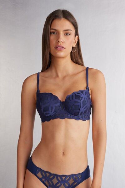 Intimissimi Reggiseno a Balconcino Sofia Crafted Elegance Donna Blu Taglia 3B