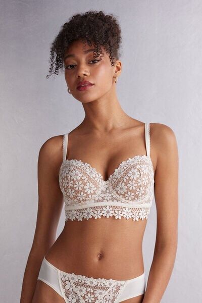 Intimissimi Reggiseno a Balconcino Sofia Romance Yourself Donna Bianco Taglia 1D