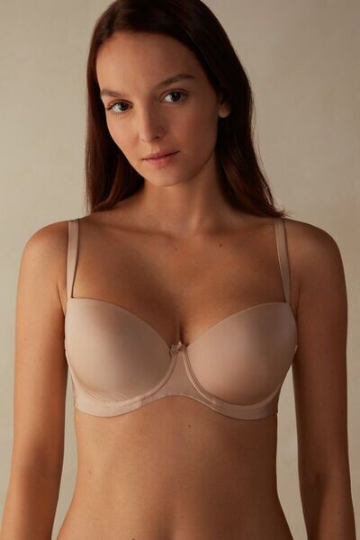 Intimissimi Reggiseno a Balconcino Sofia in Microfibra Ultralight Donna Naturale Taglia 3E