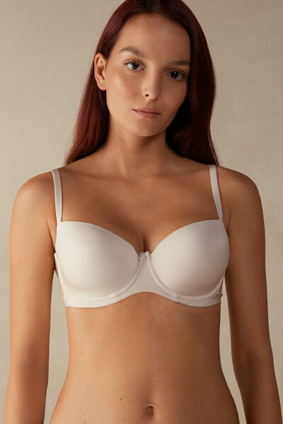 Intimissimi Reggiseno a Balconcino Sofia in Microfibra Ultralight Donna Naturale Taglia 4E