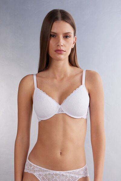 Intimissimi Reggiseno a Balconcino Francesca in Pizzo Donna Bianco Taglia 5C