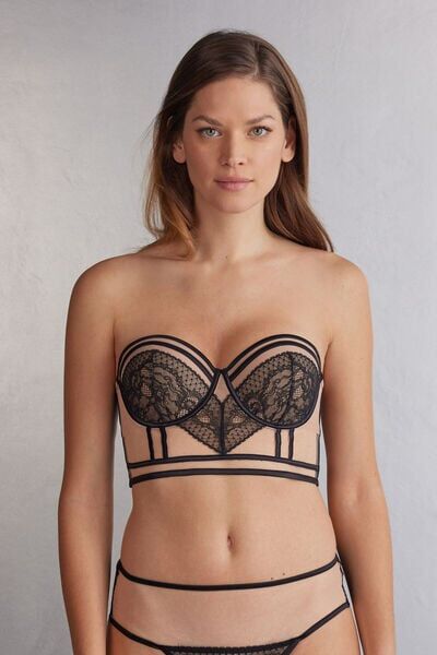 Intimissimi Bustier a Fascia Giada Luxury Moments Donna Nero Taglia 3C