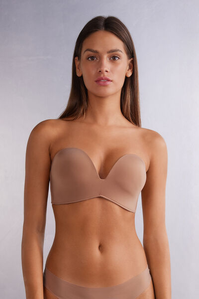 Intimissimi Reggiseno a Fascia Laura in Microfibra Ultralight Donna Naturale Taglia 2B