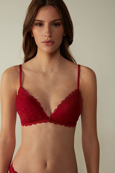 Intimissimi Reggiseno a Triangolo in Pizzo Tiziana Donna Rosso Taglia 1C