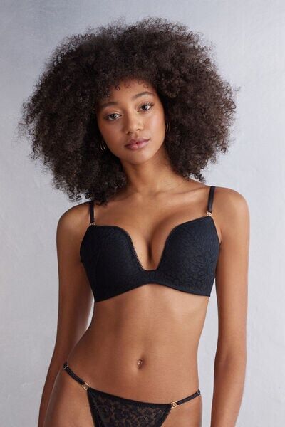 Intimissimi Reggiseno Push-up Monica Your Wild Side Donna Nero Taglia 3B