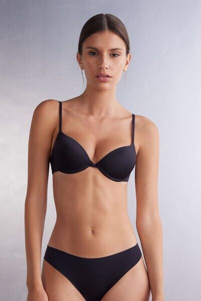 Intimissimi Reggiseno Push-up Bellissima in Micorfibra Ultralight Donna Nero Taglia 3B