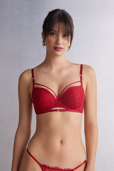 Intimissimi Reggiseno Push-up Elettra Intricate Surface Donna Rosso Taglia 3C