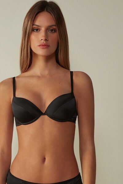 Intimissimi Reggiseno Push-Up Bellissima in Seta Donna Nero Taglia 3C