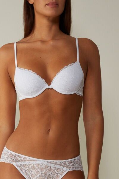 Intimissimi Reggiseno Push-up Bellissima in Pizzo Donna Bianco Taglia 3B