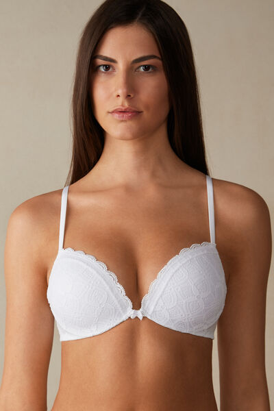 Intimissimi Reggiseno Push-up Silvia in Pizzo Donna Bianco Taglia 3B