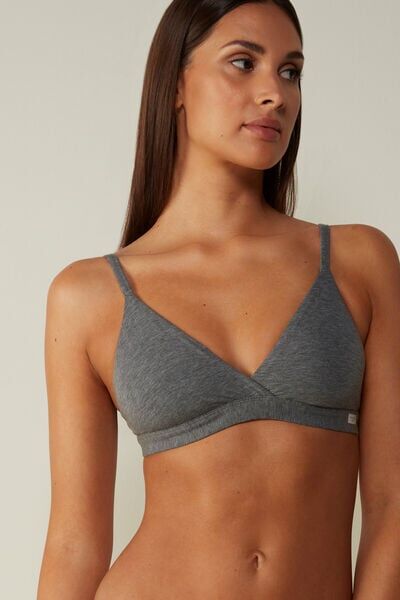 Intimissimi Reggiseno a Triangolo Emma in Cotone Natural Donna Grigio Taglia 3B