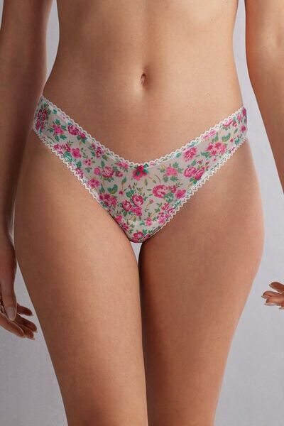 Intimissimi Brasiliana Stile Anni' 80 Life is a Flower Donna Floreale Taglia 4