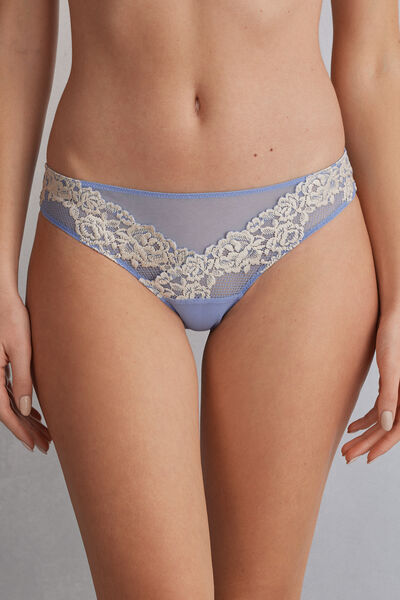 Intimissimi Brasiliana Pretty Flowers Donna Azzurro Taglia 2