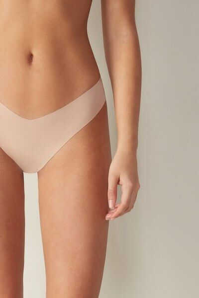 Intimissimi Brasiliana in Microfibra Ultralight Stile Anni '80 Donna Naturale Taglia 2