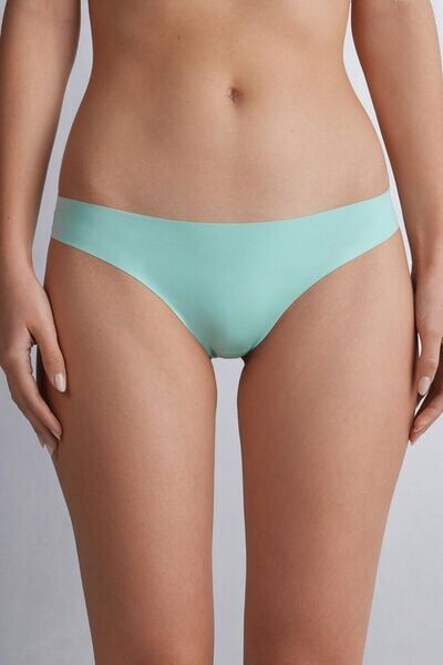 Intimissimi Brasiliana in Microfibra Ultra Light Senza Cuciture Donna Verde Taglia 3