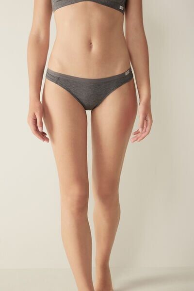 Intimissimi Brasiliana in Cotone Donna Grigio Taglia 3