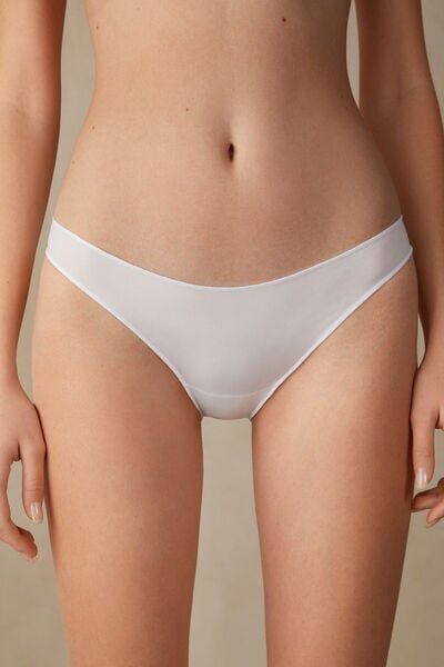 Intimissimi Slip Vita Bassa in Microfibra Ultralight Donna Bianco Taglia 4