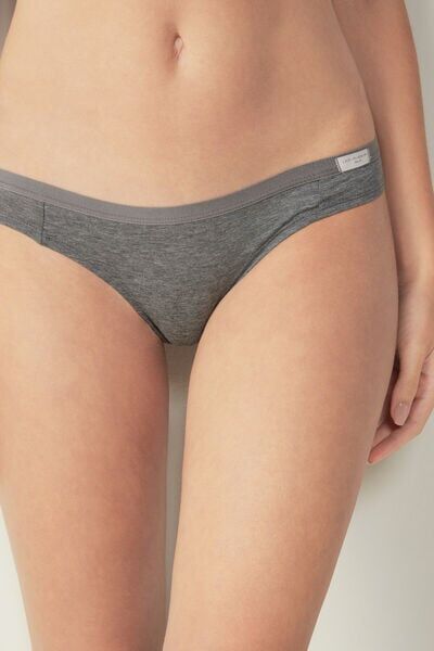 Intimissimi Slip in Cotone Donna Grigio Taglia 3