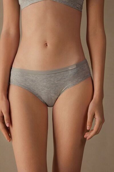 Intimissimi Slip Avvolgente in Cotone Donna Grigio Taglia 3