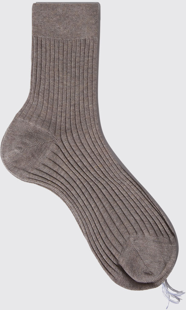 Scarosso Grey Cotton Ankle Socks - Donna Calze Grey - Cotton 37-38