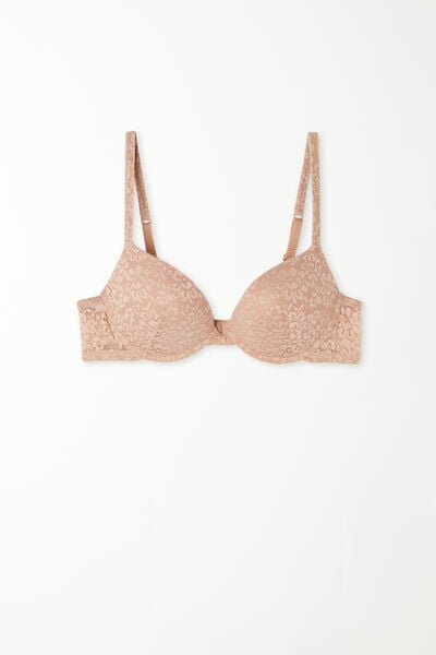 Tezenis Reggiseno Push-up Moscow in Pizzo Riciclato Donna Naturale Tamaño 3C