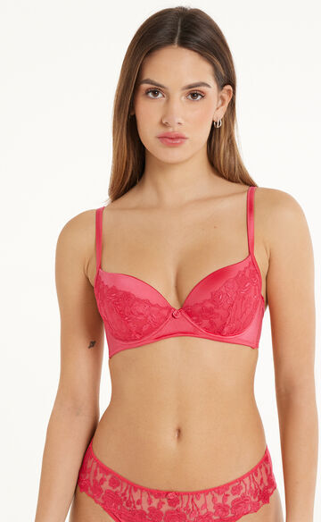 Tezenis Reggiseno Balconcino Berlin Red Passion Lace Donna Rosso Tamaño 3C